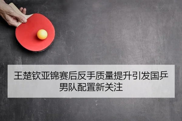 王楚钦亚锦赛后反手质量提升引发国乒男队配置新关注